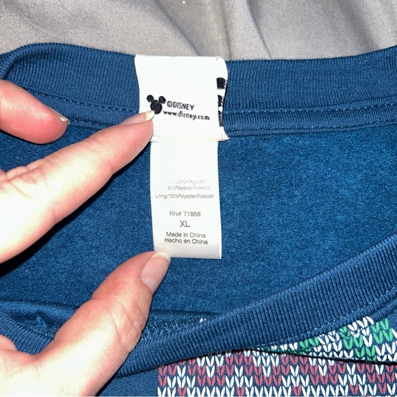 Disney Blue Mickey and Minnie Christmas Sweatshirt - Picture 3 of 11